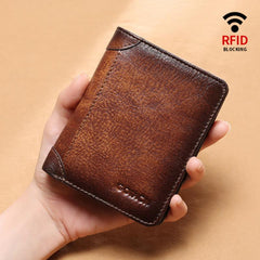 Genuine Leather RFID Multi - Card Bifold Wallet for Men - Secure & Stylish Business Wallet - VOTVO