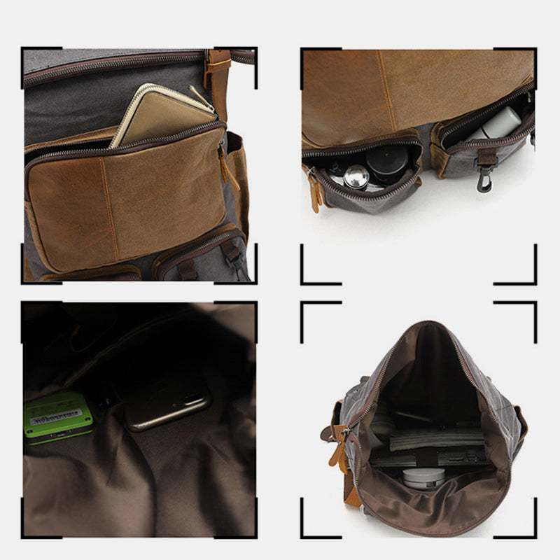 Vintage Canvas Backpack | Travel Laptop Backpack for Men & Women | School & College Backpack