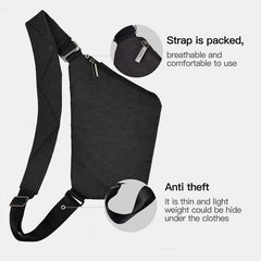 Anti-theft Waterproof Sling Bag for Men - Stylish Crossbody Chest Bag