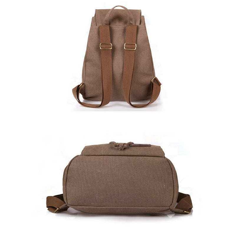 Canvas Backpack for Women & Girls – Vintage Drawstring School & Travel Rucksack
