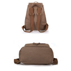 Canvas Backpack for Women & Girls – Vintage Drawstring School & Travel Rucksack