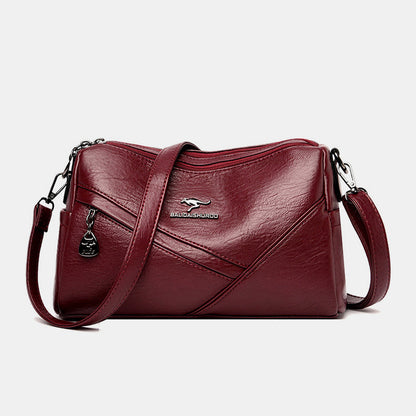 Retro Medium Sling Shoulder Bag for Women – Soft PU Leather Crossbody Handbag