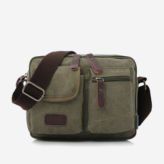 Retro Men’s Canvas Messenger Bag – Casual Crossbody Shoulder Purse