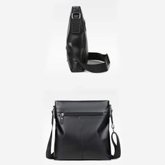 Men's Messenger Bag – Soft PU Leather Crossbody Sling Pack for Travel, Business & Daily Use