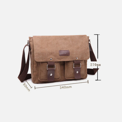 Messenger Bag for Men – Large Capacity Canvas Shoulder Bag for Casual & Daily Use