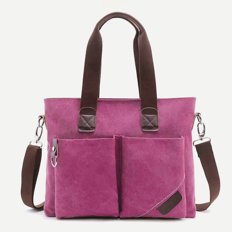 Unisex Canvas Shoulder Bag – Retro Casual Handbag & Work Tote - VOTVO