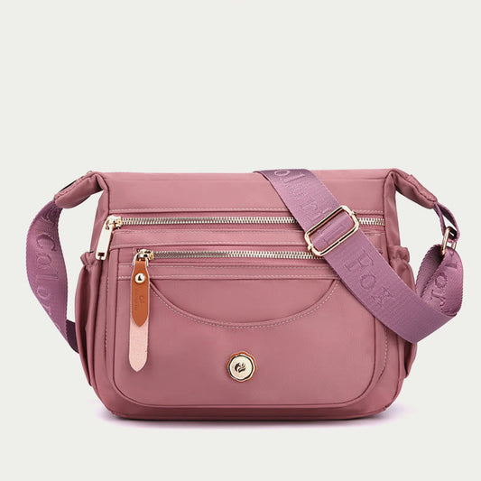 Borsa a tracolla minimalista in nylon da donna - Zaino leggero e resistente all'acqua 