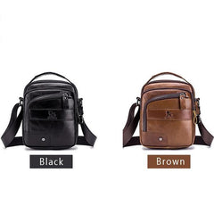 Genuine Leather Vintage Crossbody Bag for Men – Stylish Shoulder Bag - VOTVO
