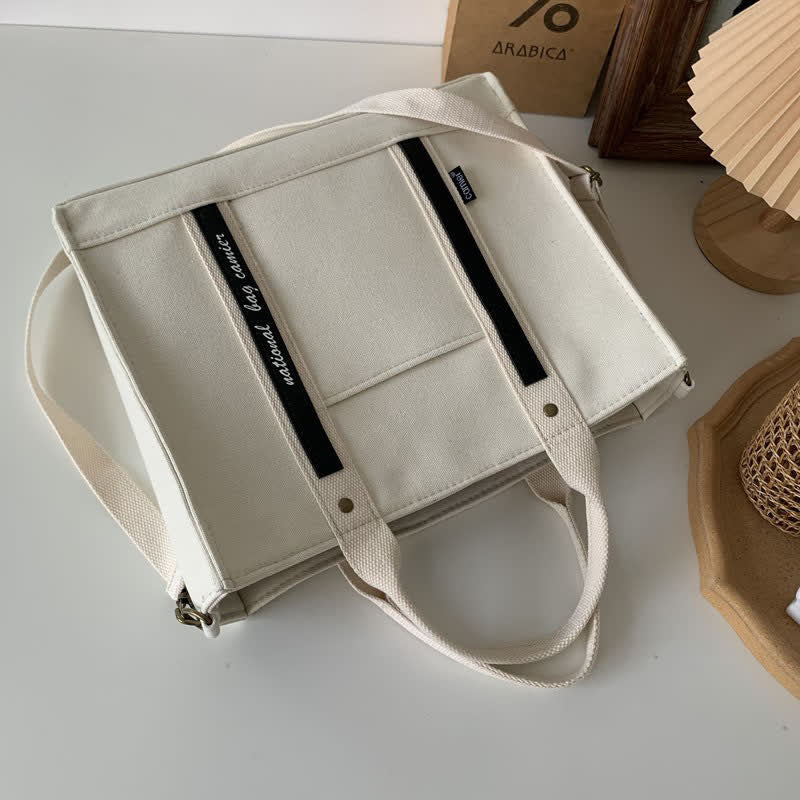 Laptop Tote Handbag – Canvas Shoulder Bag & Briefcase for Travel, Office, and School