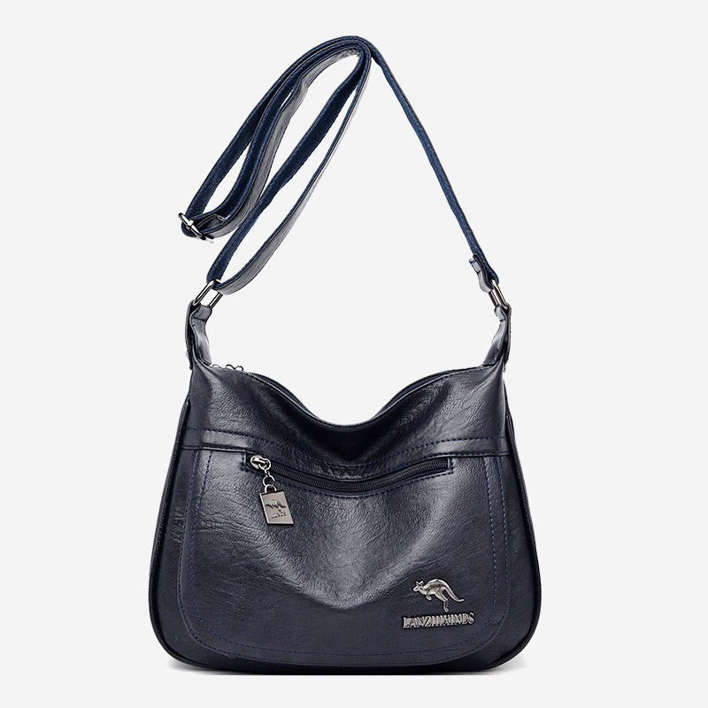 Women’s Soft Leather Double Compartment Crossbody Bag – Stylish & Practical Shoulder Bag - VOTVO