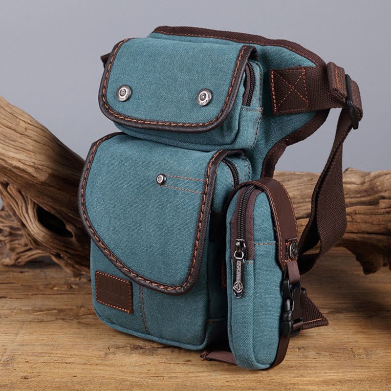 Durable Leg Bag for Men – Vertical Outdoor Sports Canvas Bag with Adjustable Strap - VOTVO