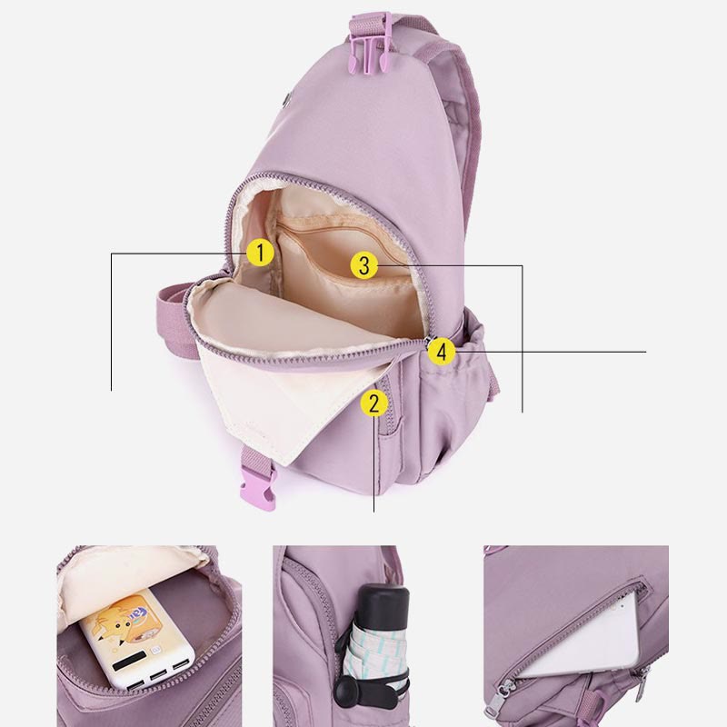 Borsa a tracolla da donna | Zaino multitasche in tela impermeabile per la spesa quotidiana
