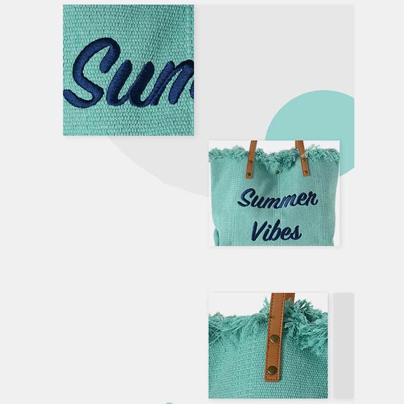 Canvas Tote Bag - Extra Large Summer Shoulder Handbag Purse