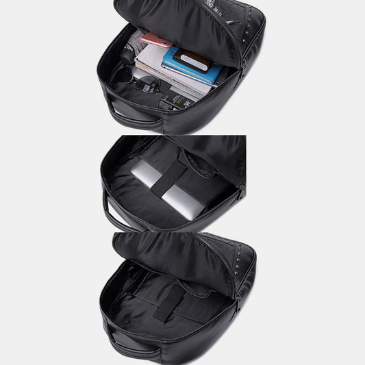 3D Owl Design Laptop Backpack – Waterproof PU Leather College & School Backpack for Travel, Sport, and Daily Use