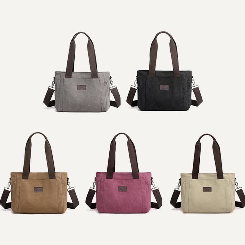 Women's Canvas Tote Shoulder Handbag – Casual Crossbody Purse Work Bag - VOTVO
