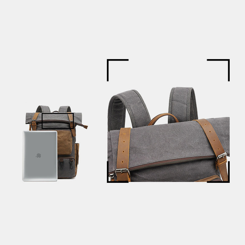 Vintage Canvas Backpack | Travel Laptop Backpack for Men & Women | School & College Backpack