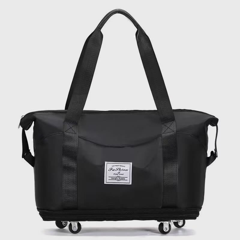 Tote Bag for Travel with Pull Rod & Oblique Folding Storage – Large Capacity Nylon Travel Sleeve - VOTVO