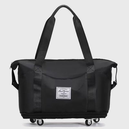 Tote Bag for Travel with Pull Rod & Oblique Folding Storage – Large Capacity Nylon Travel Sleeve - VOTVO