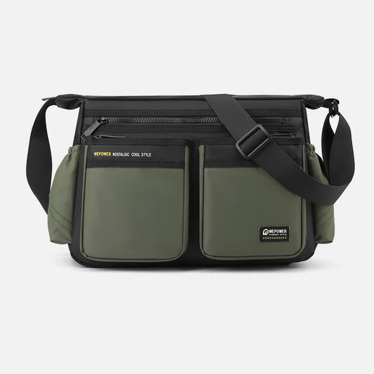 Classic Travel Satchel for Men – Durable Nylon, Large Crossbody Bag