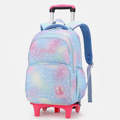 Durable Nylon Rolling Backpack for Kids – School Bag with Wheels, Adjustable Straps - VOTVO