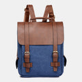 Vintage Leather Canvas Backpack for Men & Women – Travel Daypack, Unisex Rucksack - VOTVO