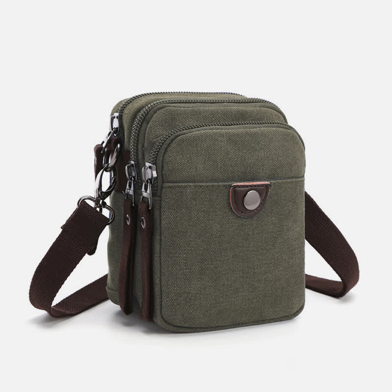 Belt Loop Holster Phone Purse - Small Canvas Crossbody Side Shoulder Bag - VOTVO