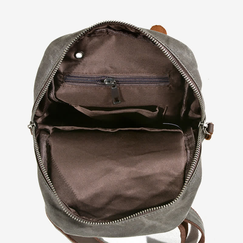 Canvas Sling Bag Shoulder Chest Pack for Men – Travel Hiking Crossbody Daypack