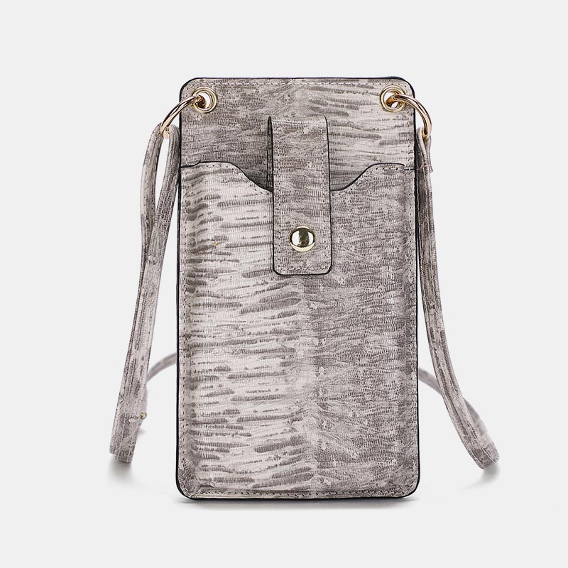 Leather Crossbody Phone Bag with Card Slots for Women – Compact Purse with Adjustable Strap