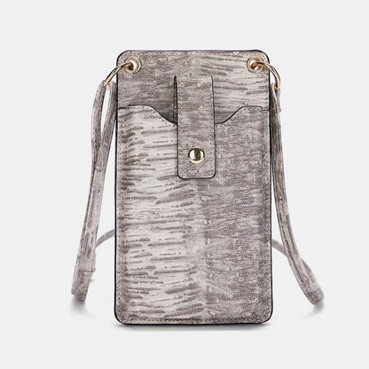 Leather Crossbody Phone Bag with Card Slots for Women – Compact Purse with Adjustable Strap