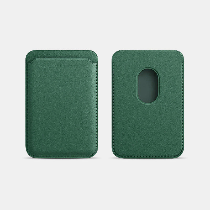 Portable Magnetic Suction Leather Card Holder Wallet for iPhone
