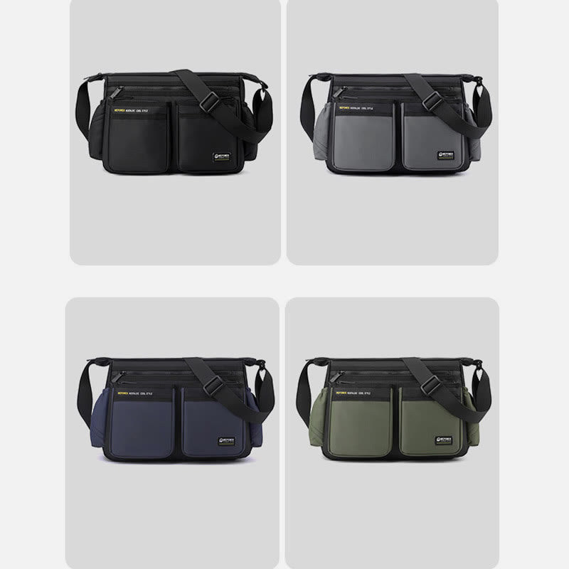 Classic Travel Satchel for Men – Durable Nylon, Large Crossbody Bag
