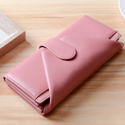 Retro Multi-Slot Genuine Leather Long Purse – Stylish Wallet for Women