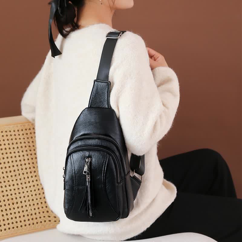 Fashionable Waterproof Sling Bag for Women - Crossbody Purse with Adjustable Strap