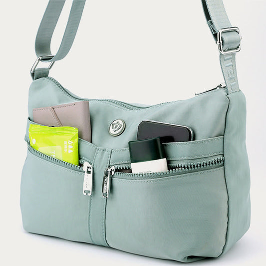 Solid Nylon Crossbody Bag for School & Travel – Simple & Stylish Purse