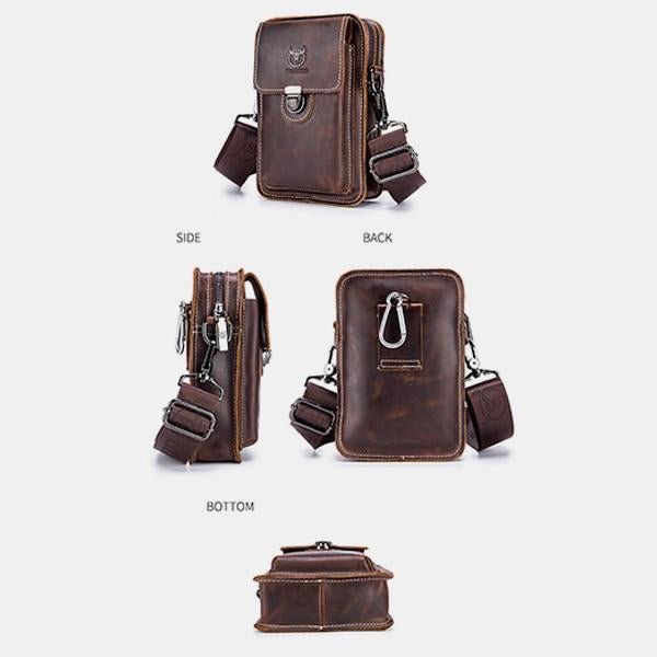 Genuine Leather Multifunctional Waist & Messenger Bag for Men – Versatile Crossbody & Shoulder Bag - VOTVO