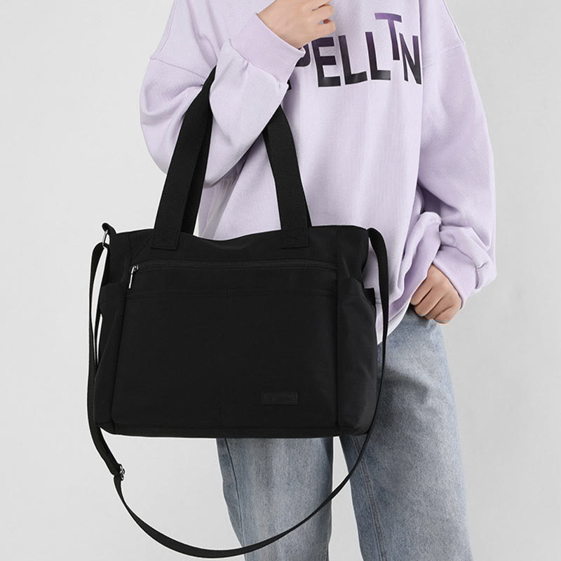 Minimalistic Nylon Tote Bag for Women – Large Handbag for School & Fitness - VOTVO