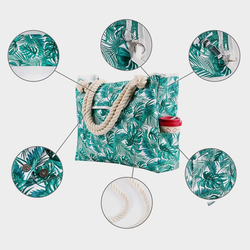 Summer Beach Bag for Women | Printing Canvas Large Capacity Handbag