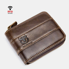 RFID Antimagnetic Vintage Genuine Leather Wallet - VOTVO