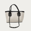 Crossbody Canvas Tote for Women – Chain Strap Bucket Bag - VOTVO