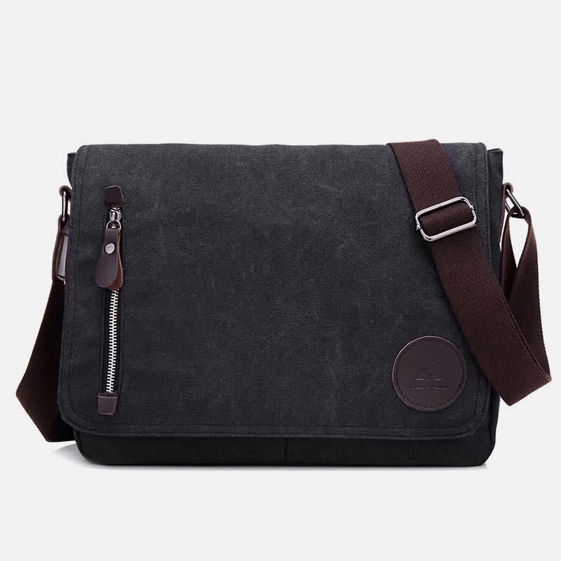 Canvas Messenger Bag for Men Travel Satchel Water Resistant Crossbody Bag - VOTVO