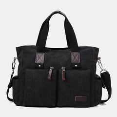 Casual Canvas Laptop Tote Bag for Men & Women – Work Handbag with Adjustable Strap - VOTVO