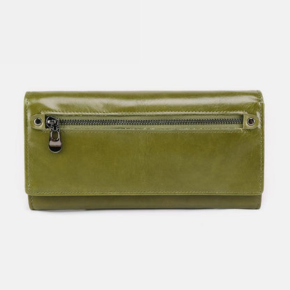Genuine Leather RFID Vintage Wallet for Women