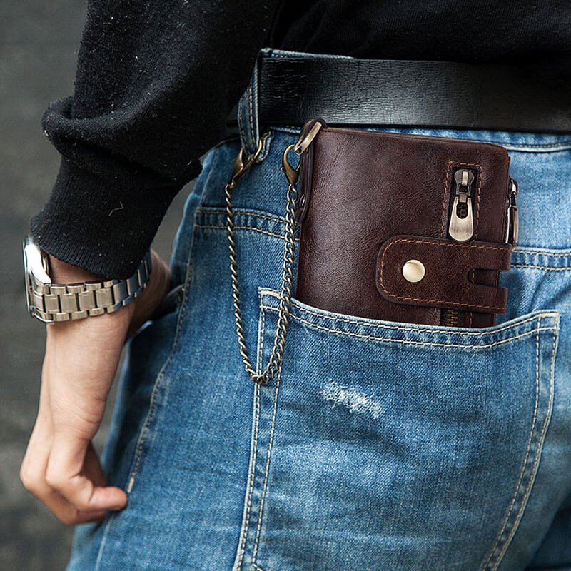RFID Multifunctional LargeCapacity Genuine Leather Wallet - VOTVO