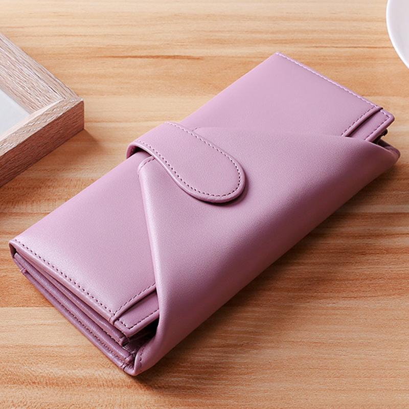 Retro Multi-Slot Genuine Leather Long Purse – Stylish Wallet for Women