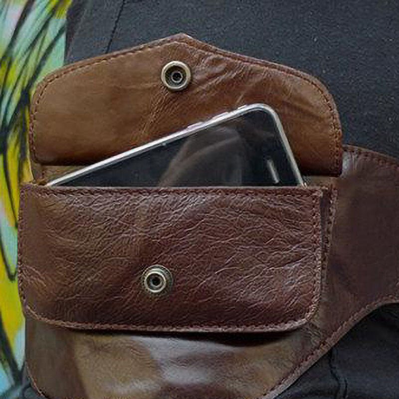 Medieval Unisex Boho Leather Utility Belt Bag - Waist Bag & Phone Pouch - VOTVO