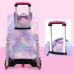 Durable Nylon Rolling Backpack for Kids – School Bag with Wheels, Adjustable Straps - VOTVO