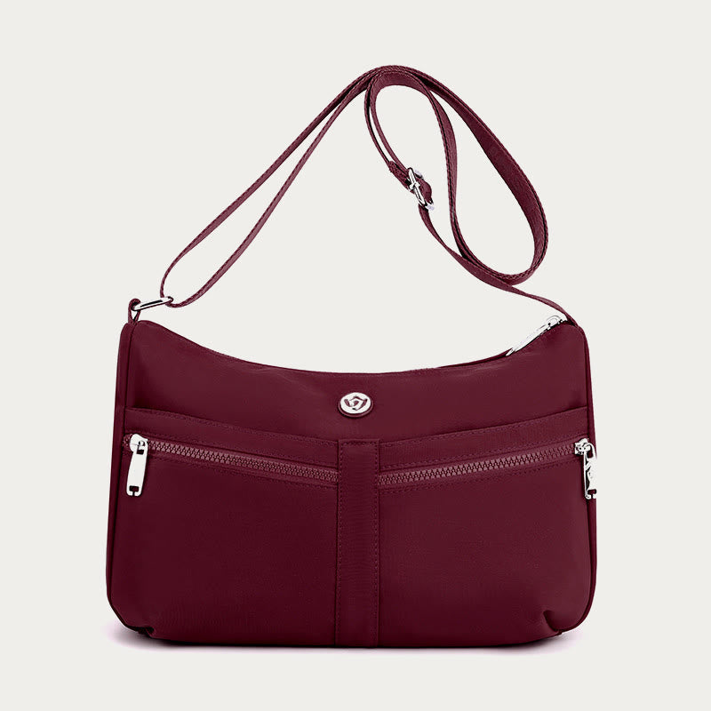 Solid Nylon Crossbody Bag for School & Travel – Simple & Stylish Purse