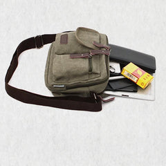 Retro Herren Canvas Messenger Bag – Lässige Umhängetasche