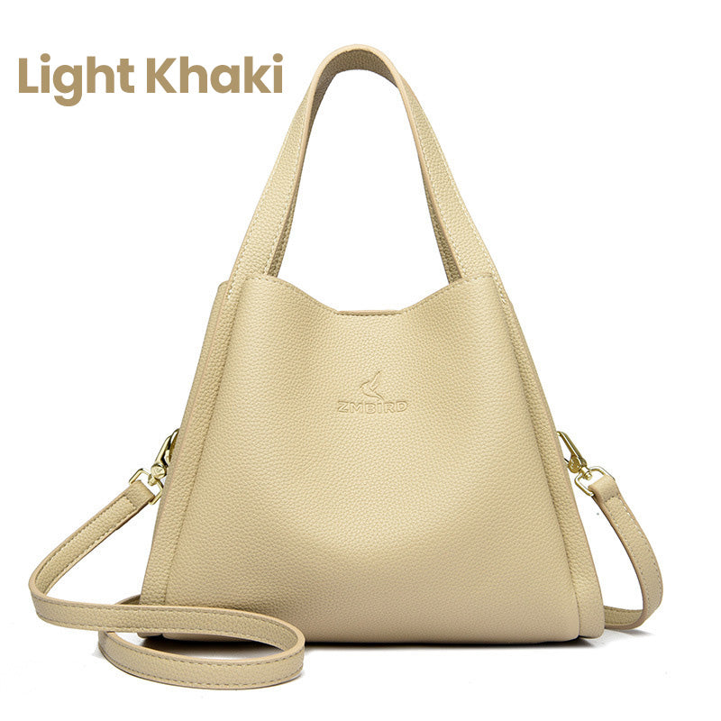 Embossed Soft Leather Handbag – Stylish, Versatile & Timeless Design