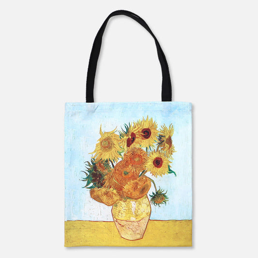 Handbag for Women - Starry Sky Oil Painting Canvas Beach Shoulder Bag